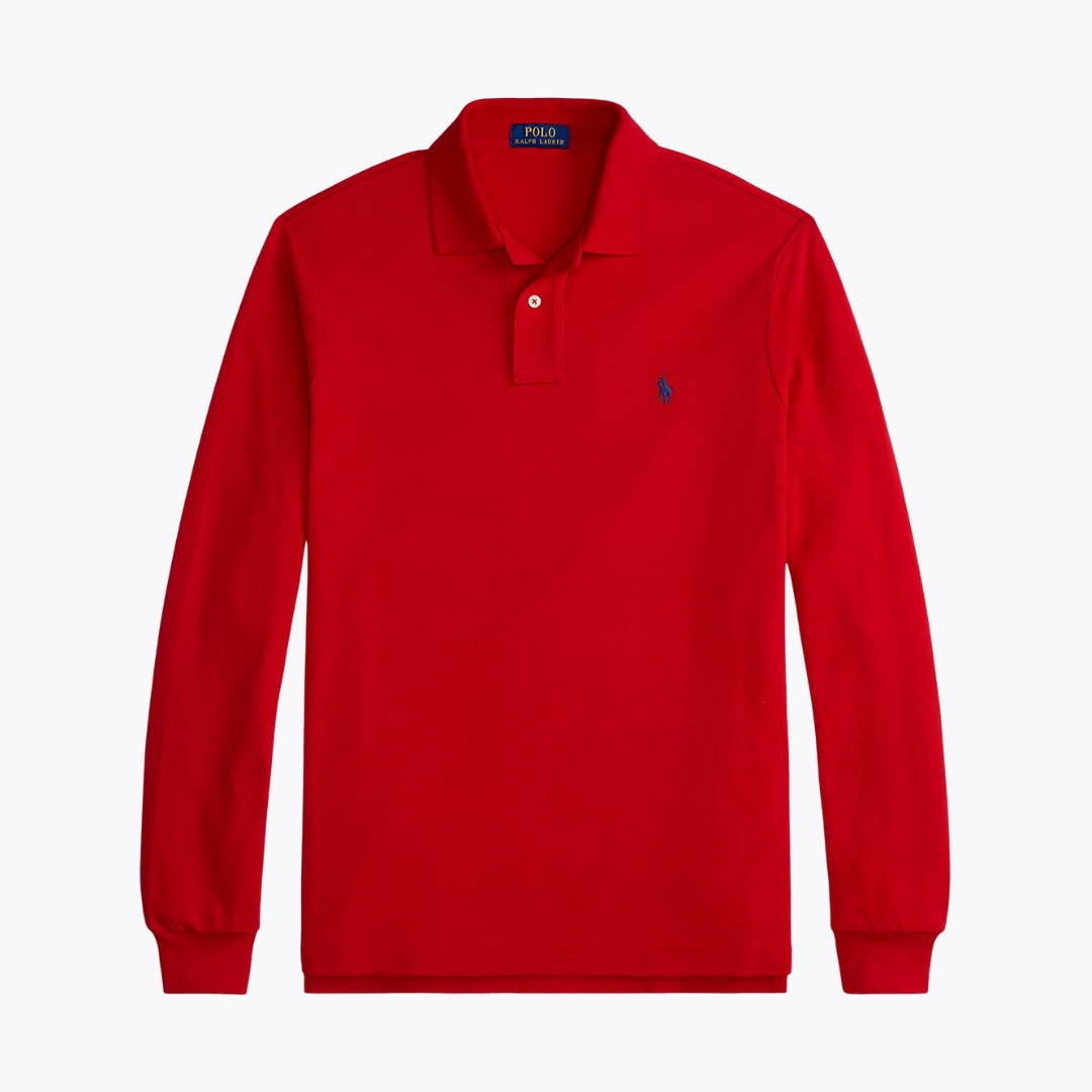 RL Mesh Long-Sleeve Polo Shirt