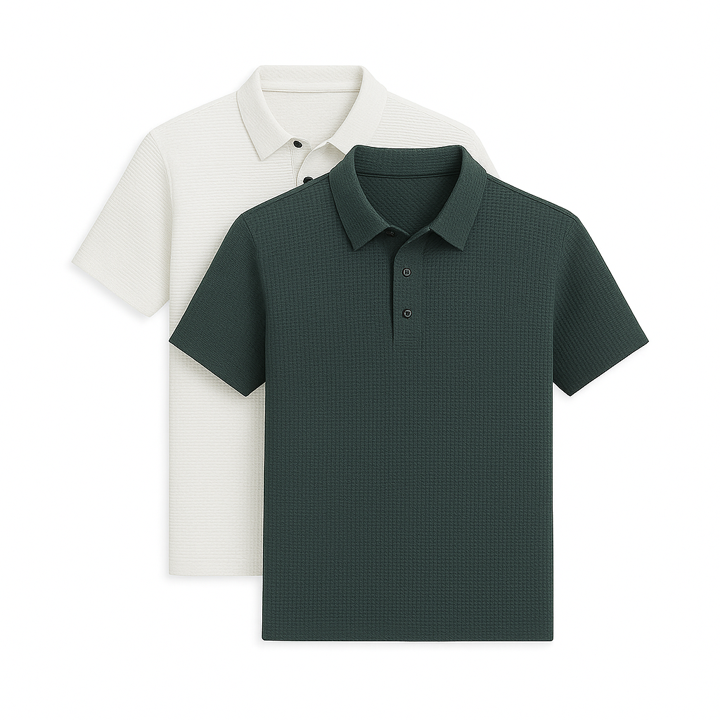 Ultra Fresh Silk Ice Polo Shirt (2-Pack + Free Watch)