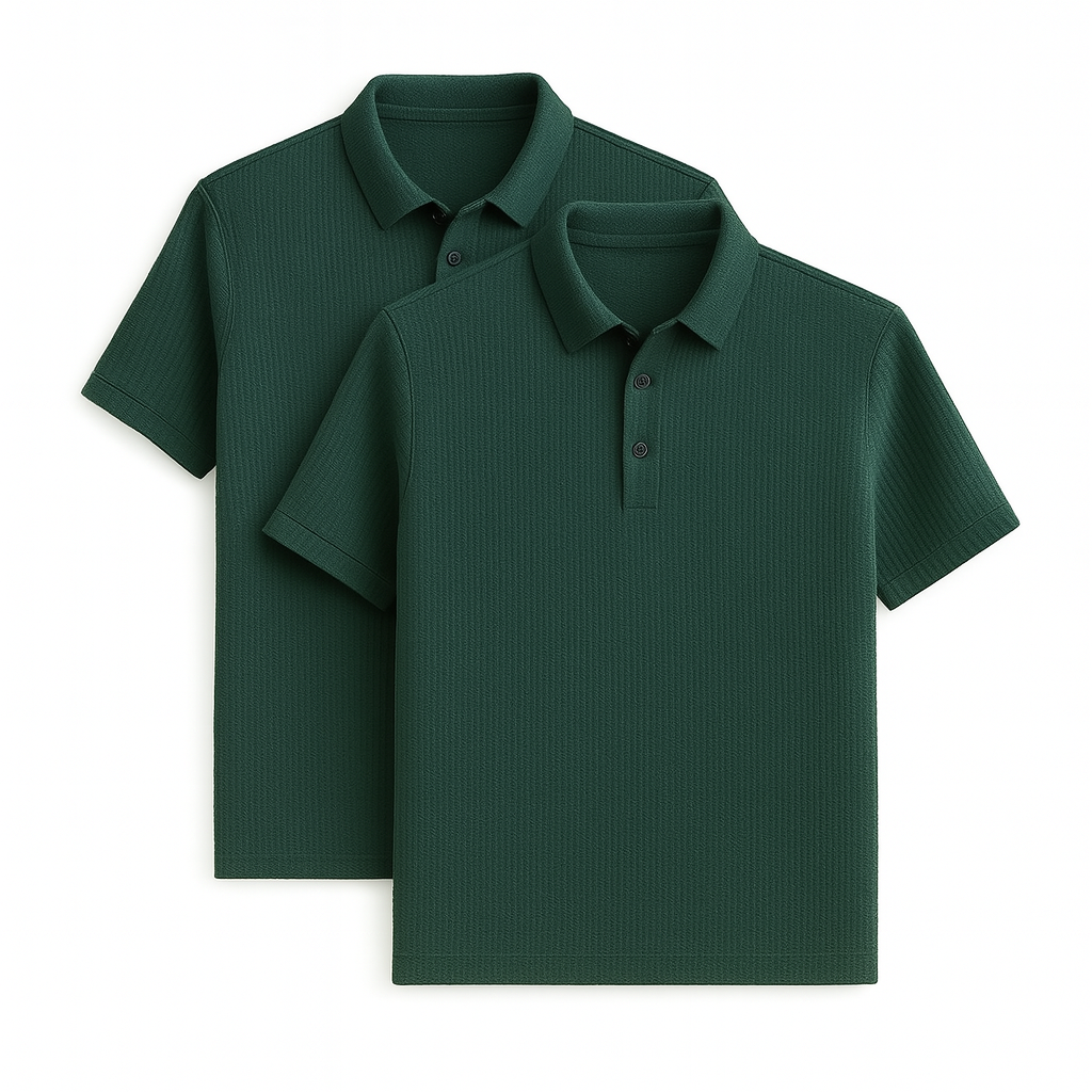 Ultra Fresh Silk Ice Polo Shirt (2-Pack + Free Watch)