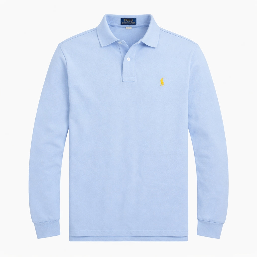 [Buy 1 Get 1 Free] RL Mesh Long-Sleeve Polo Shirt