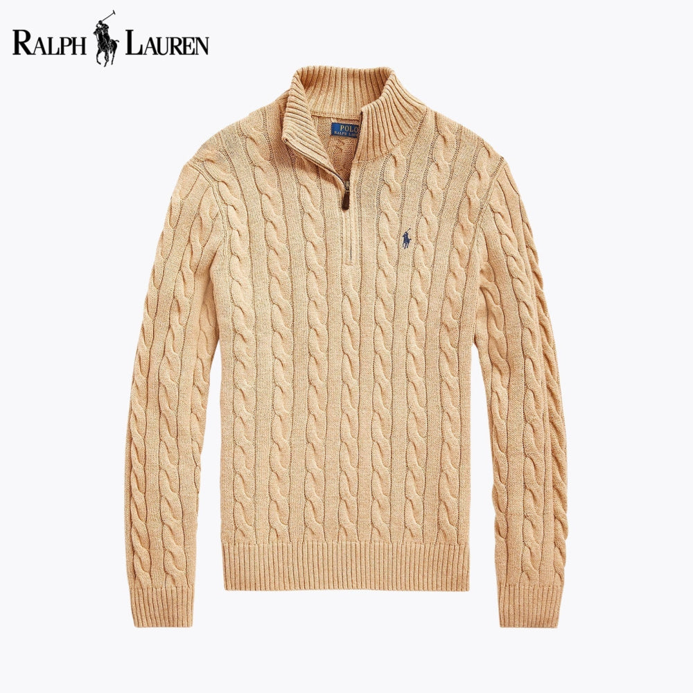 [BUY 1 GET 2] RL Cable-Knit Quarter-Zip Sweater